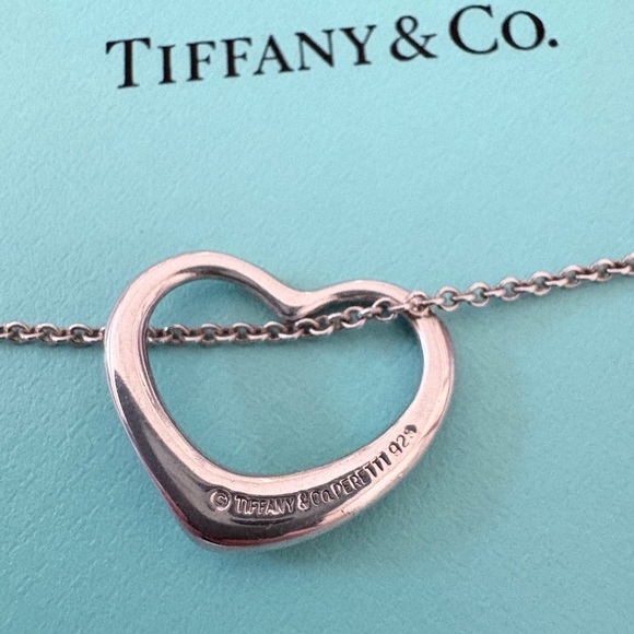 Tiffany & Co. Jewelry - Tiffany & Co. Peretti Large Open Heart Silver Necklace - LNC